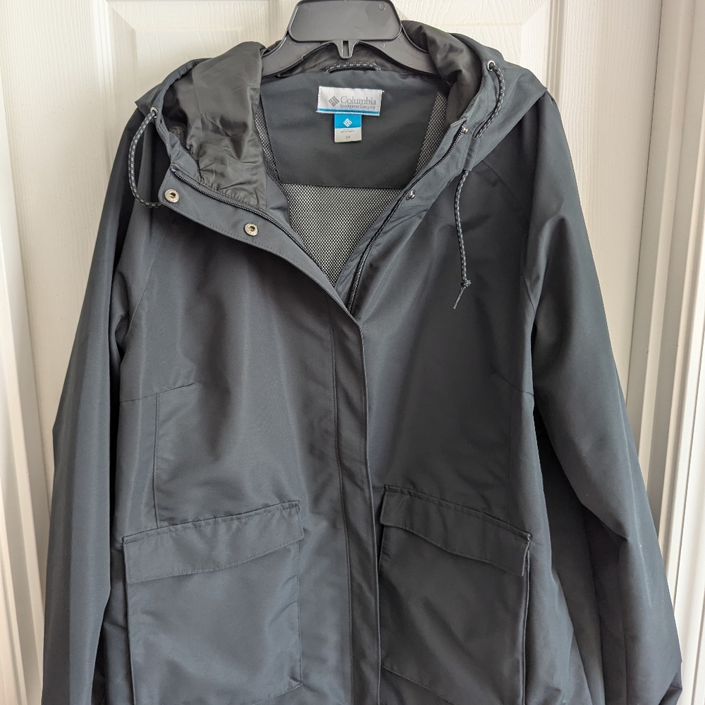 Columbia Women's Black Rain Jacket Plus Size 1X